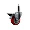Service Caster 3.5'' Red Poly Swivel 3/4'' Expanding Stem Caster with Brake SCC-EX20S3514-PPUB-RED-PLB-34 - alternate 1